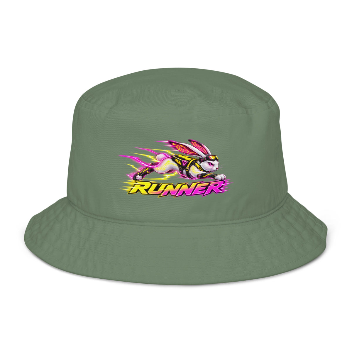 Cyberpunk Animals Lovers | Organic Bucket Hat — RUNNER by printfluence