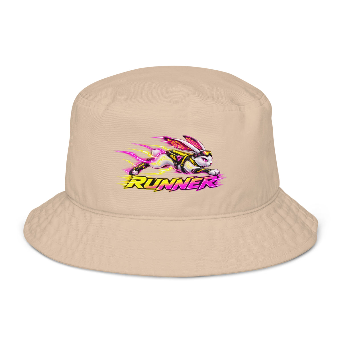 Cyberpunk Animals Lovers | Organic Bucket Hat — RUNNER by printfluence
