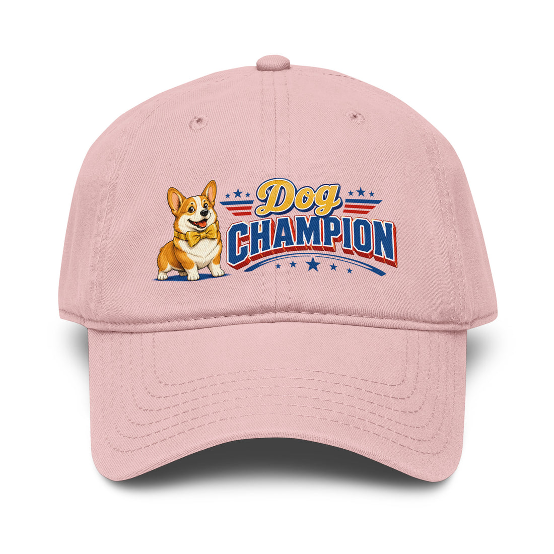 Pembroke Welsh Corgi Dog Champion Garment Washed Baseball Cap - Cute Dog Lover Vintage Graphic Hat by printfluence.net