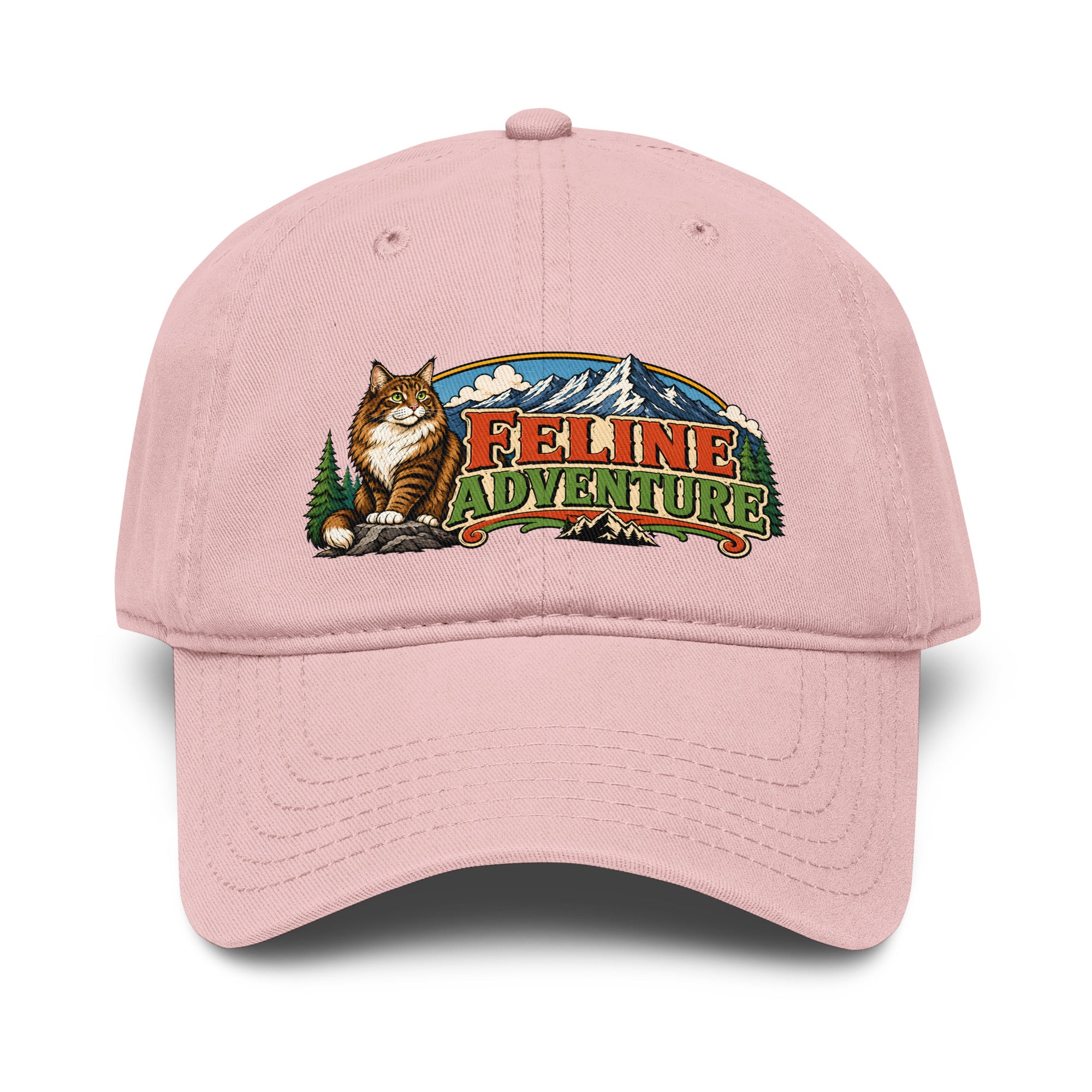 Retro Feline Adventure Maine Coon | Classic Baseball Cap for Cat Lovers by printfluence.net