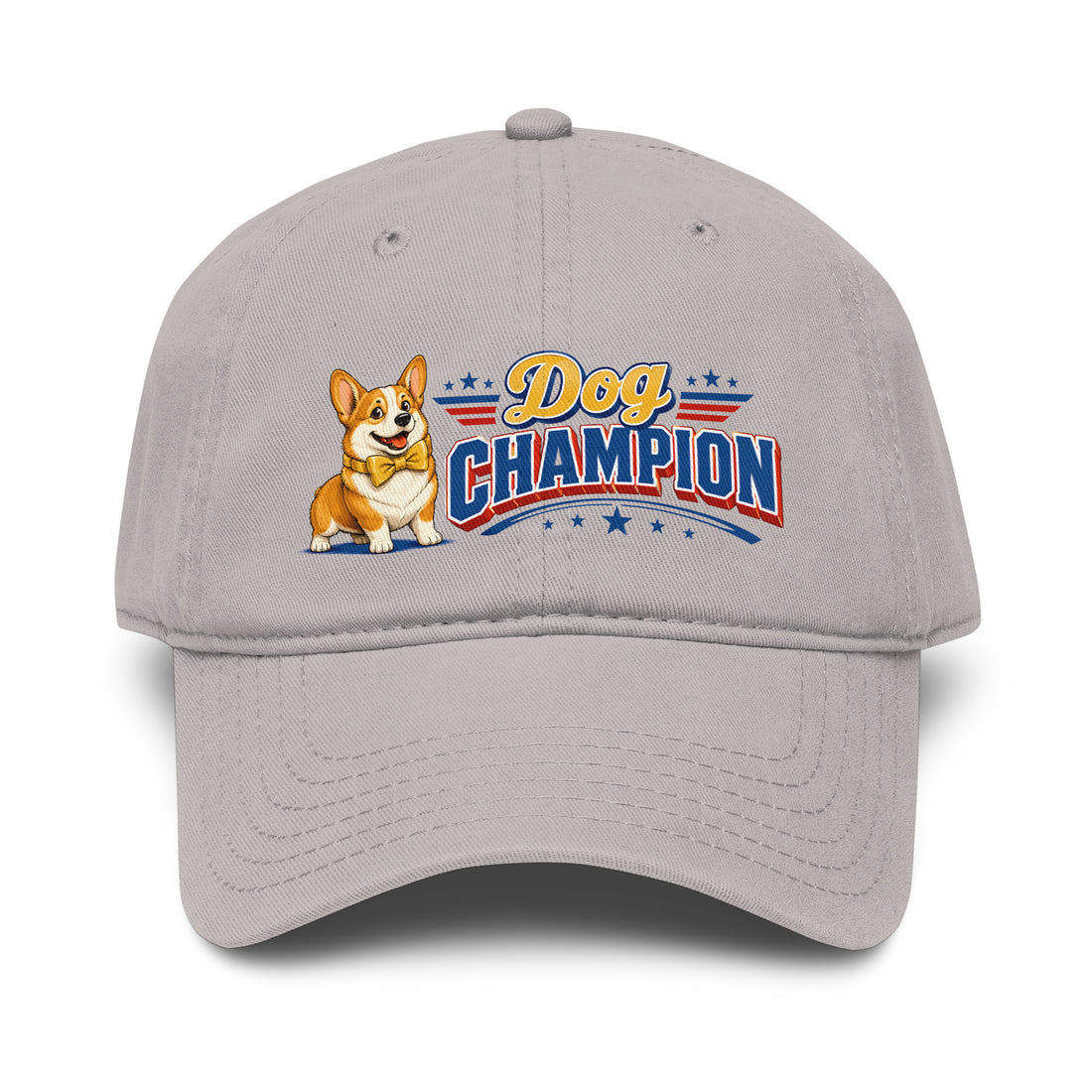 Pembroke Welsh Corgi Dog Champion Garment Washed Baseball Cap - Cute Dog Lover Vintage Graphic Hat by printfluence.net