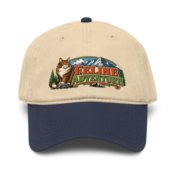 Retro Feline Adventure Maine Coon | Classic Baseball Cap for Cat Lovers by printfluence.net
