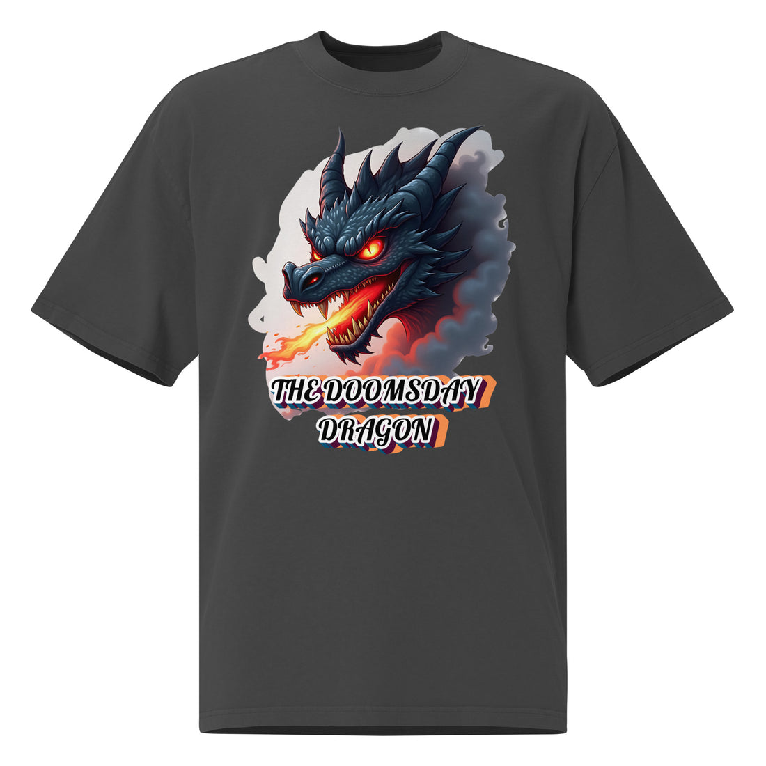 Oversized faded t-shirt -The Doomsday Dragon Oversized Faded T-Shirt – Bold Luxury Streetwear for Fearless Souls by printfluence.net