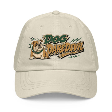 English Bulldog Dog Daredevil Pastel Baseball Hat - Trendy Dog Lover Graphic Cap by printfluence.net