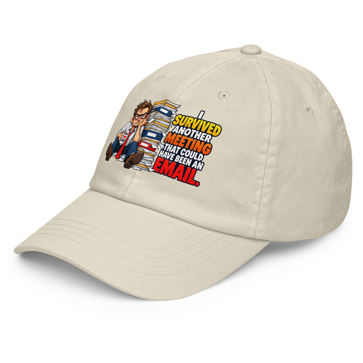 Pastel baseball hSarcastic Humor Lovers | Pastel baseball hat — SURVIVED ANOTHER MEETING THAT COULD HAVE BEEN AN EMAIL.at by printfluence
