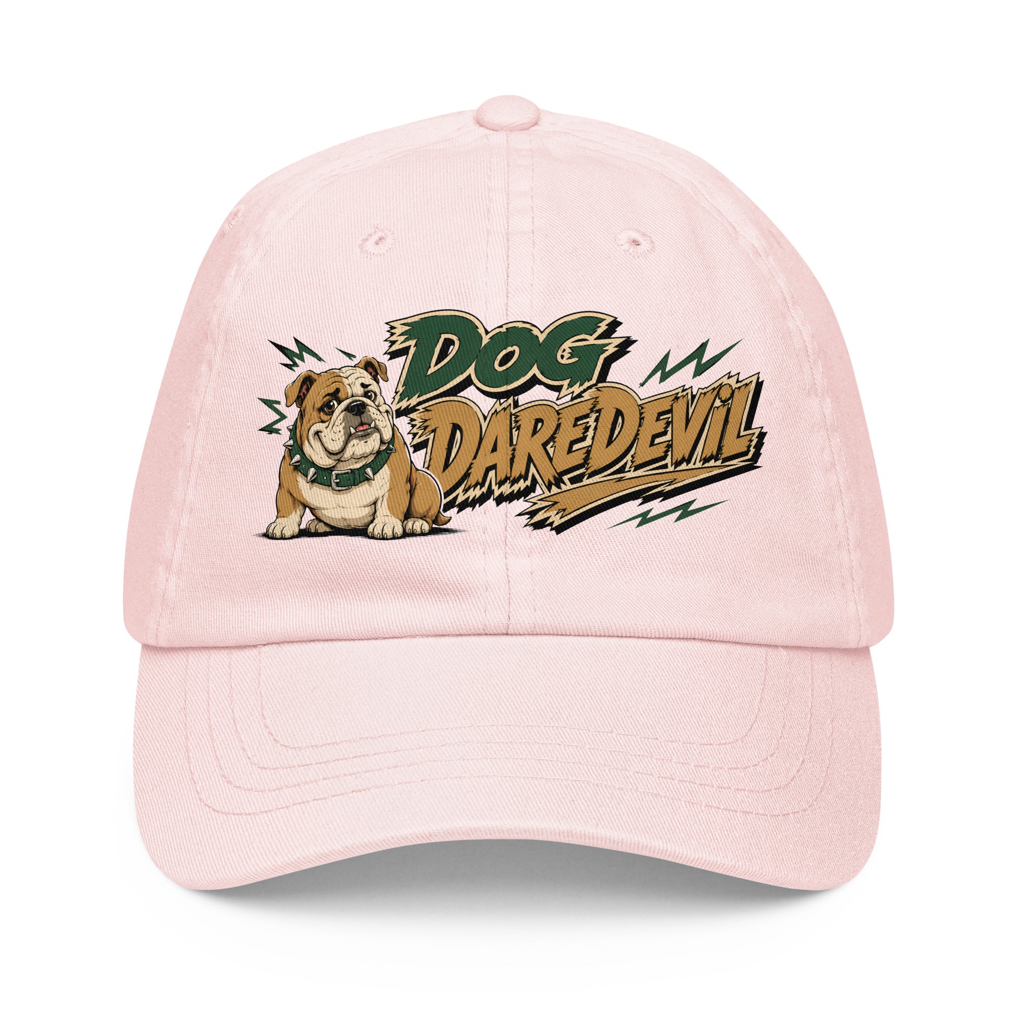 English Bulldog Dog Daredevil Pastel Baseball Hat - Trendy Dog Lover Graphic Cap by printfluence.net