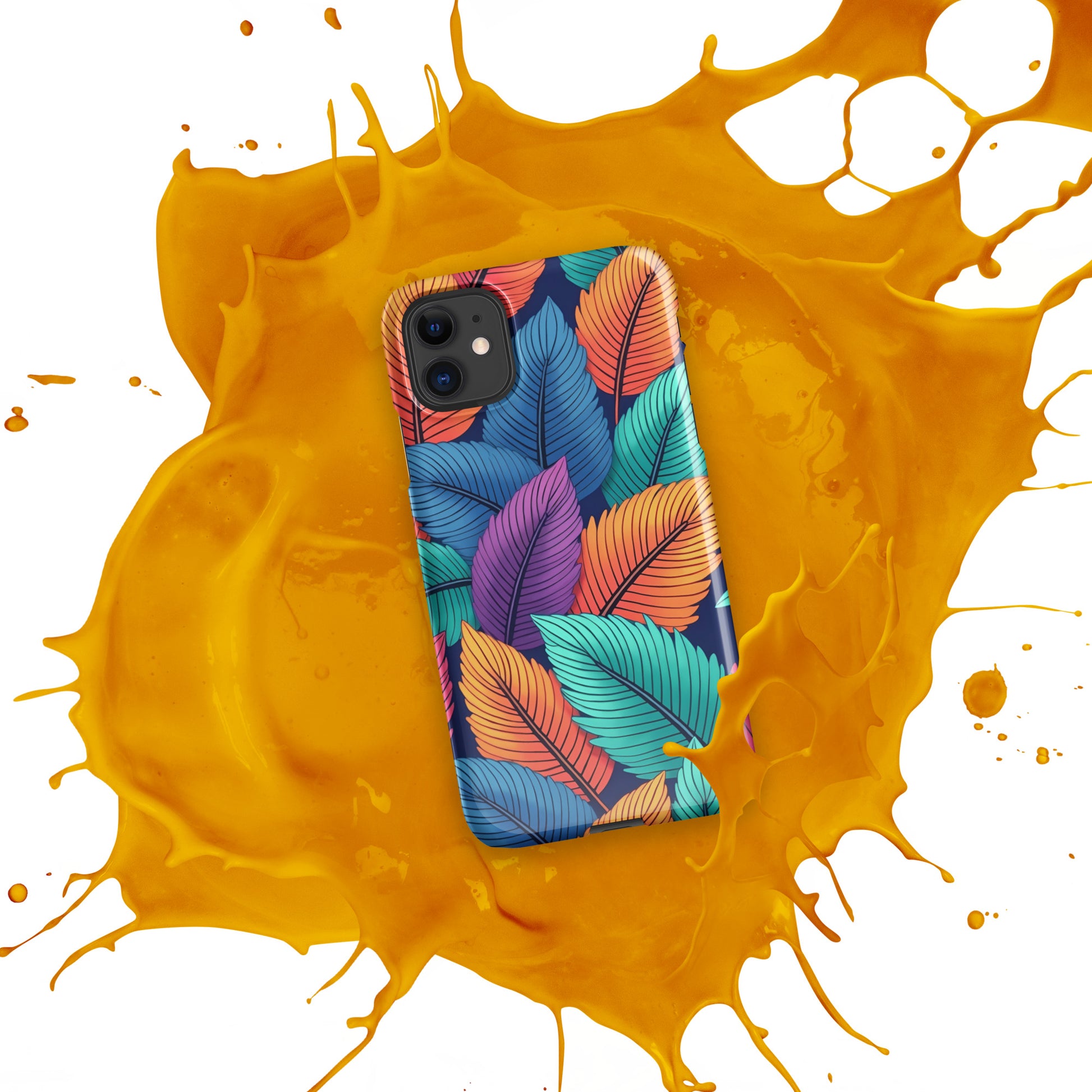 Snap case for iPhone® - Vibrant Leaf Energy iPhone Snap Case – For Visionaries Who Stand Out by printfluence.net