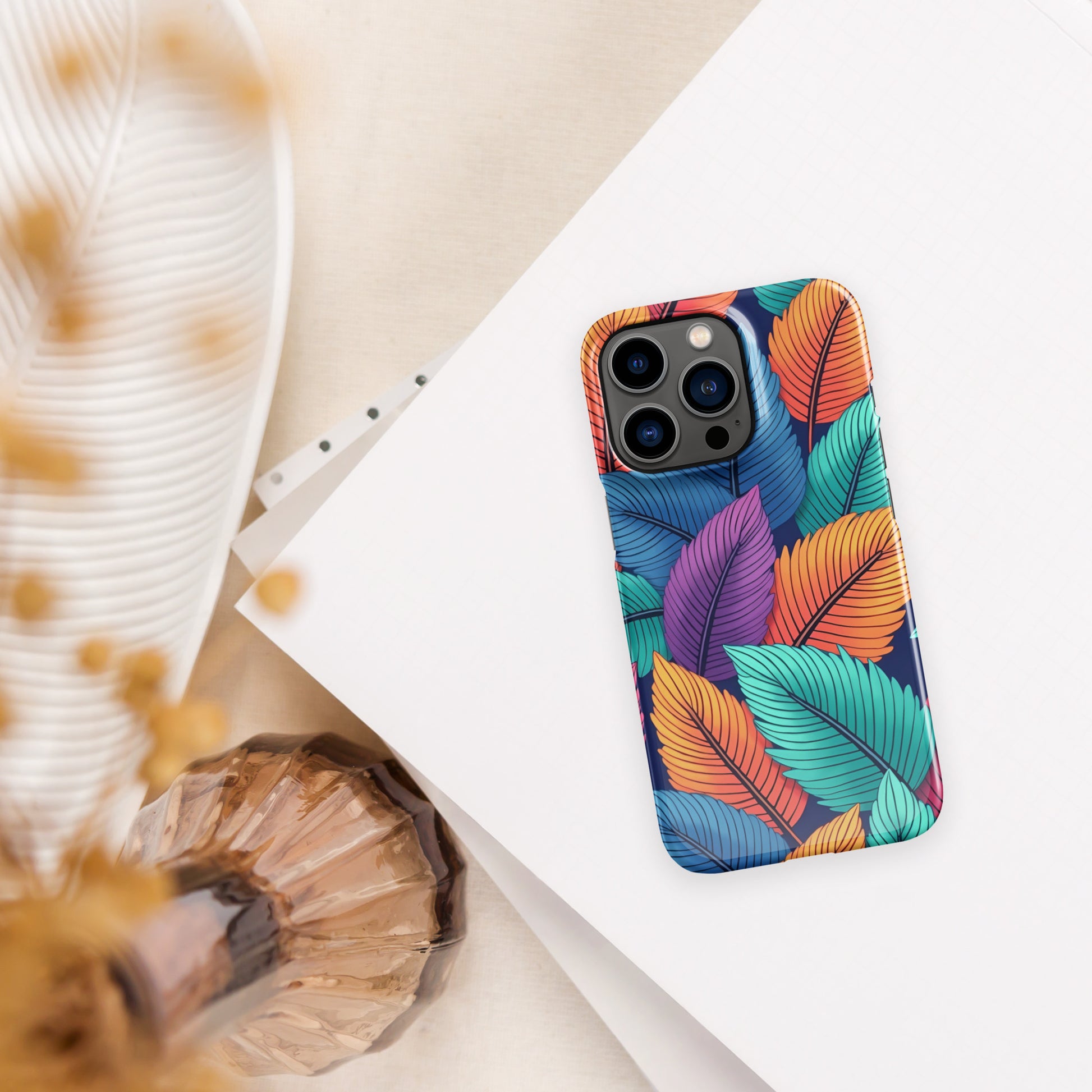 Snap case for iPhone® - Vibrant Leaf Energy iPhone Snap Case – For Visionaries Who Stand Out by printfluence.net