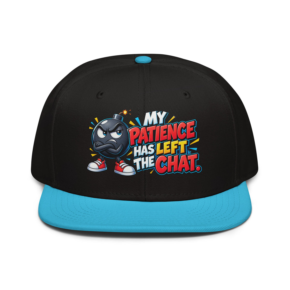 Sarcastic Humor Lovers | Snapback Hat — MY PATIENCE HAS LEFT THE CHAT. by printfluence