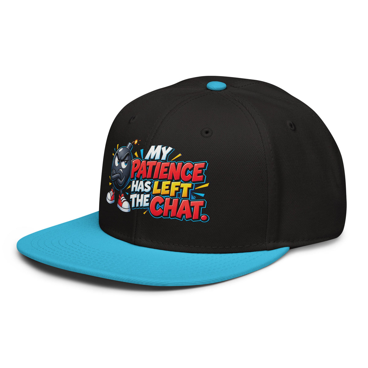 Sarcastic Humor Lovers | Snapback Hat — MY PATIENCE HAS LEFT THE CHAT. by printfluence