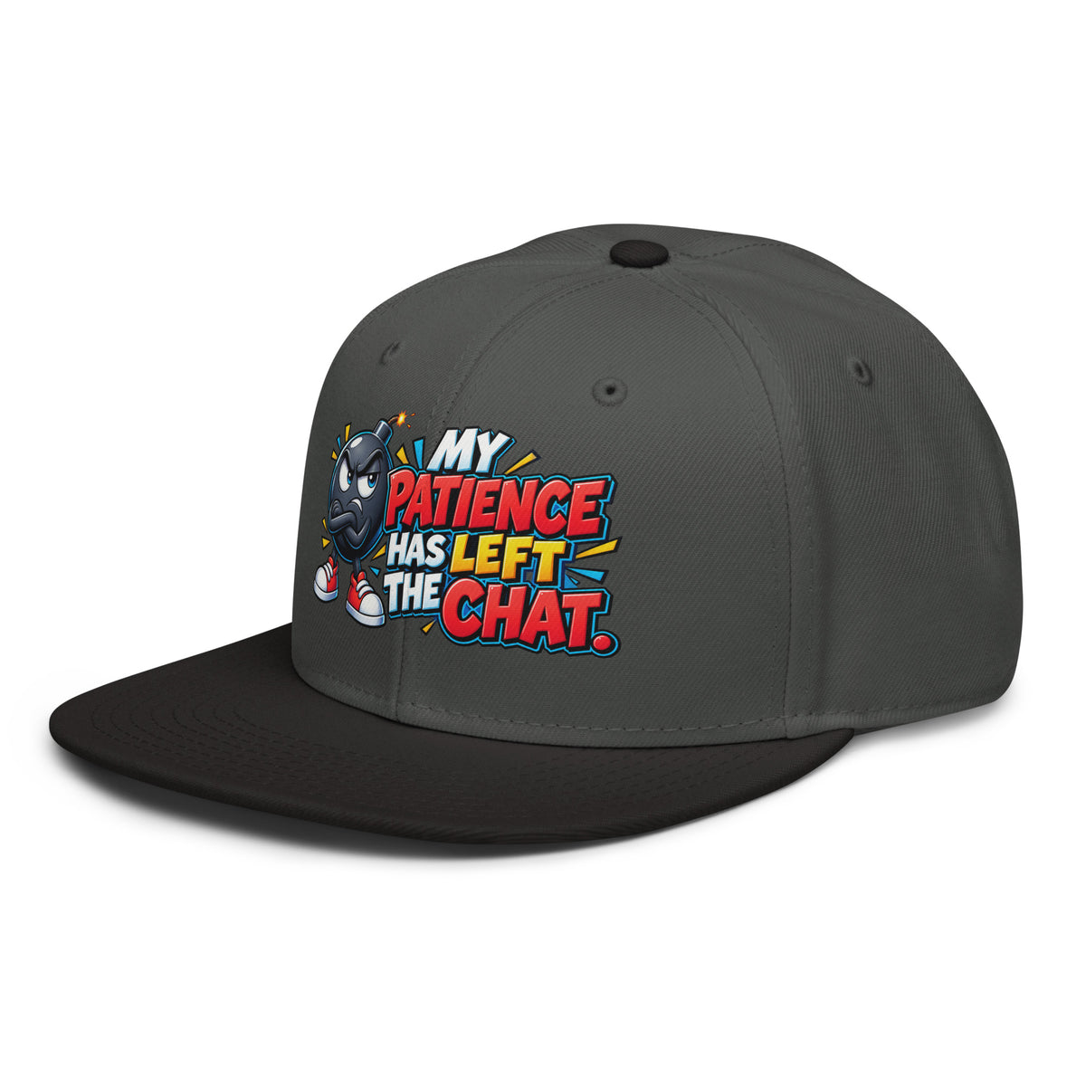 Sarcastic Humor Lovers | Snapback Hat — MY PATIENCE HAS LEFT THE CHAT. by printfluence