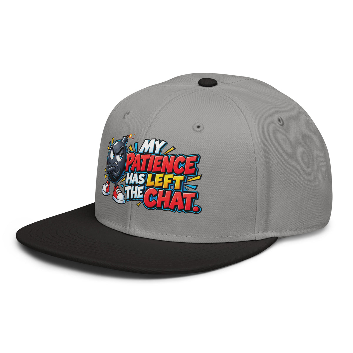 Sarcastic Humor Lovers | Snapback Hat — MY PATIENCE HAS LEFT THE CHAT. by printfluence