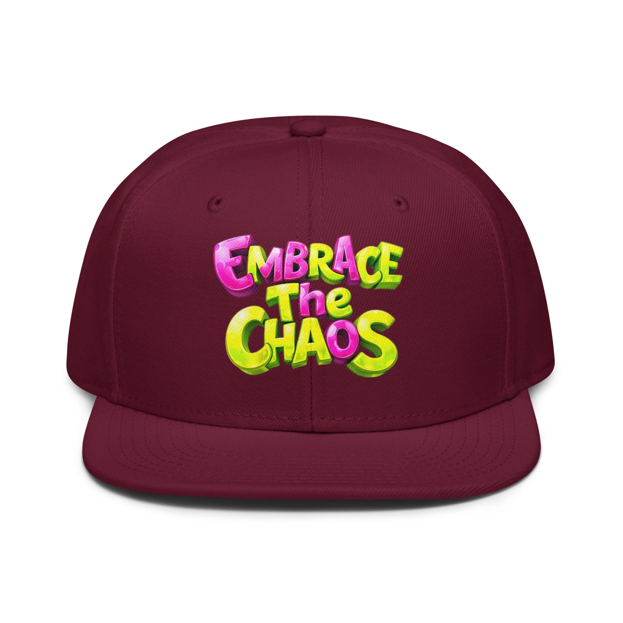 Snapback Hat - Embrace The Chaos Snapback Hat – Bold Streetwear Attitude Cap by printfluence.net