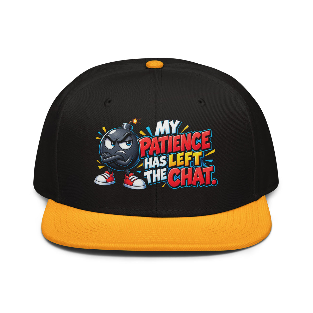 Sarcastic Humor Lovers | Snapback Hat — MY PATIENCE HAS LEFT THE CHAT. by printfluence