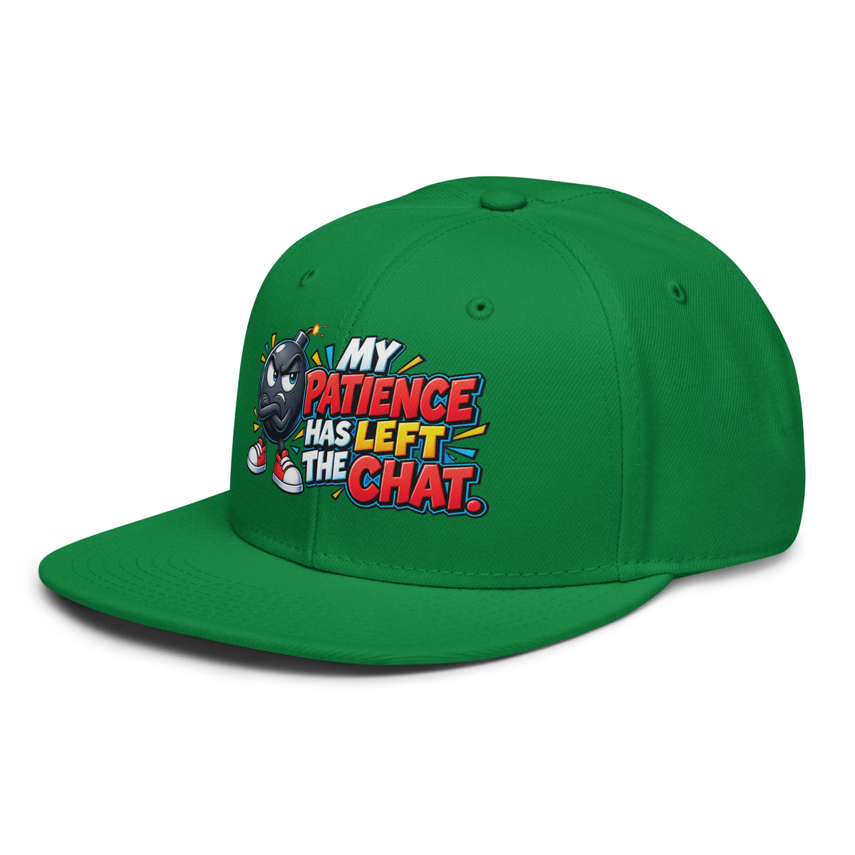 Sarcastic Humor Lovers | Snapback Hat — MY PATIENCE HAS LEFT THE CHAT. by printfluence