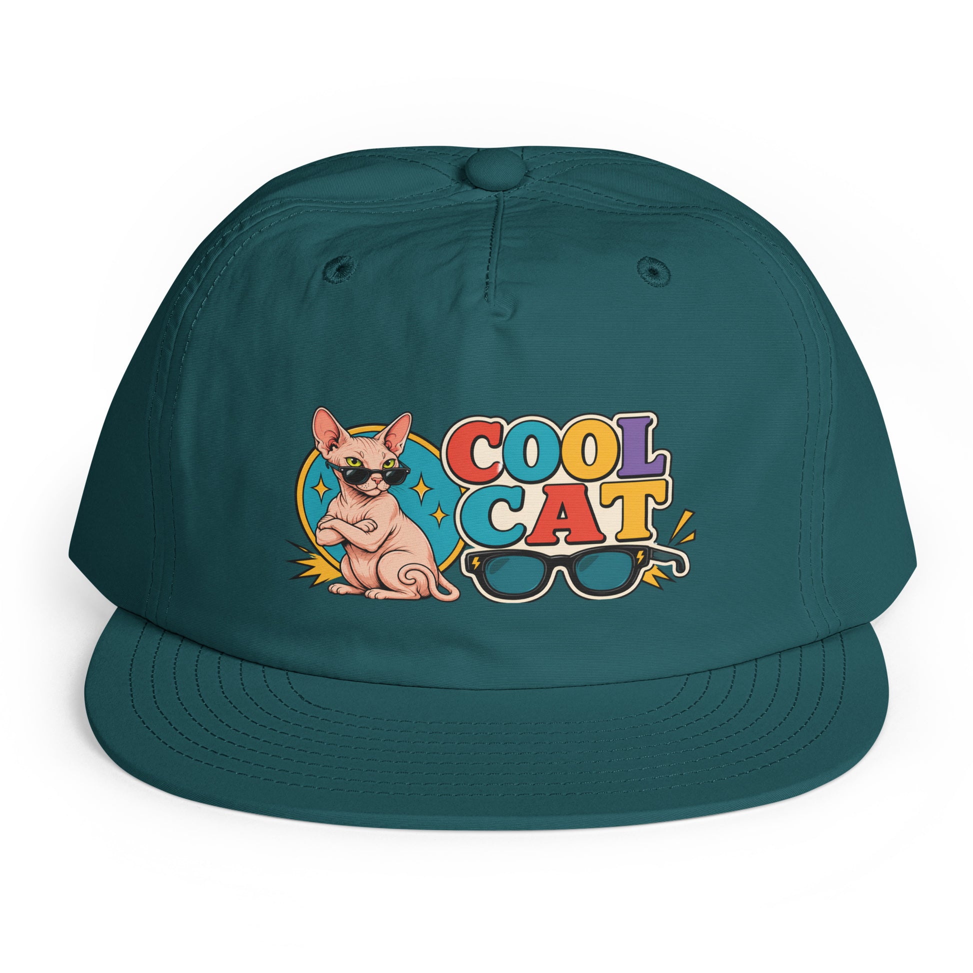 Retro Cool Cat Sphynx | Premium Surf Cap for Cat Lovers by printfluence.net
