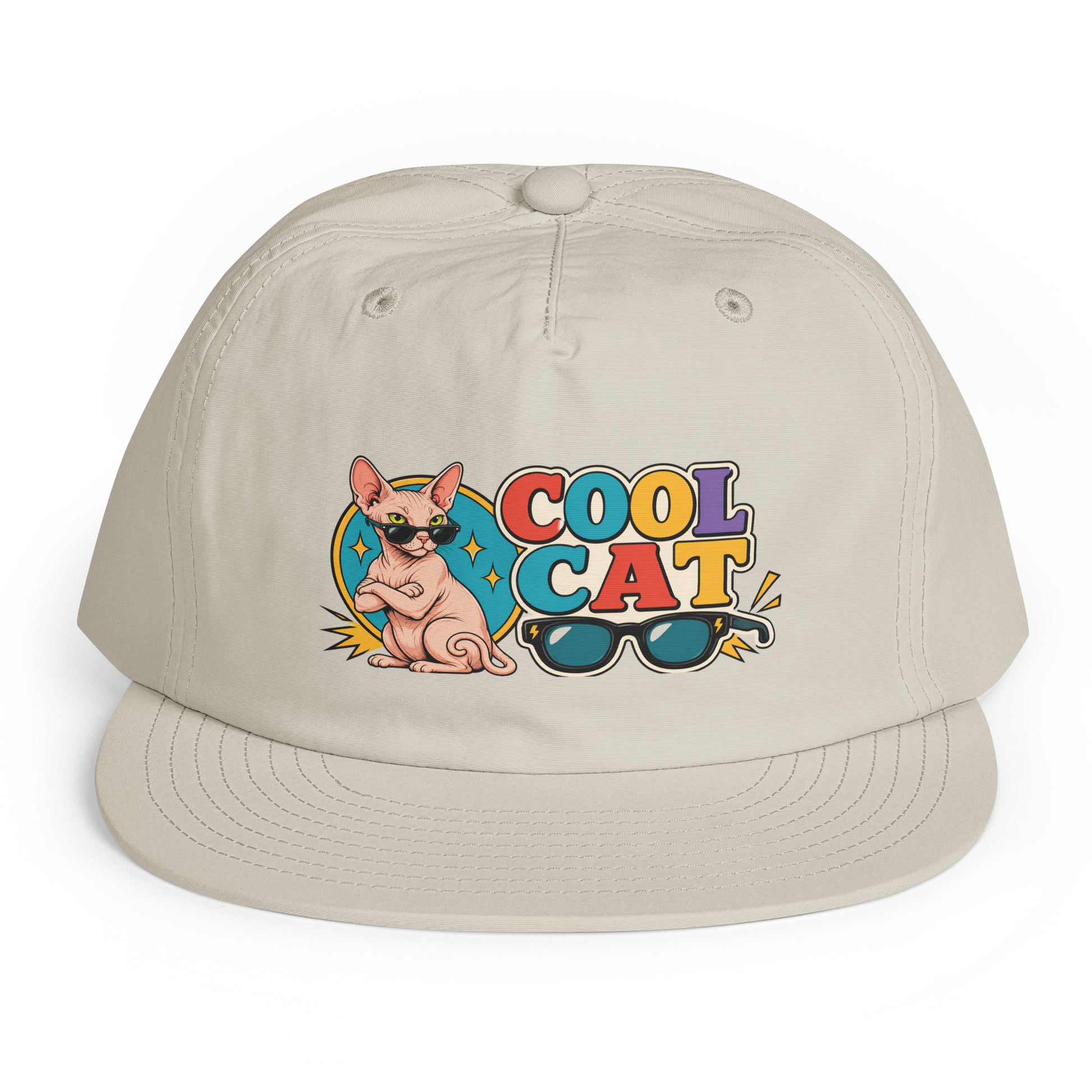 Retro Cool Cat Sphynx | Premium Surf Cap for Cat Lovers by printfluence.net