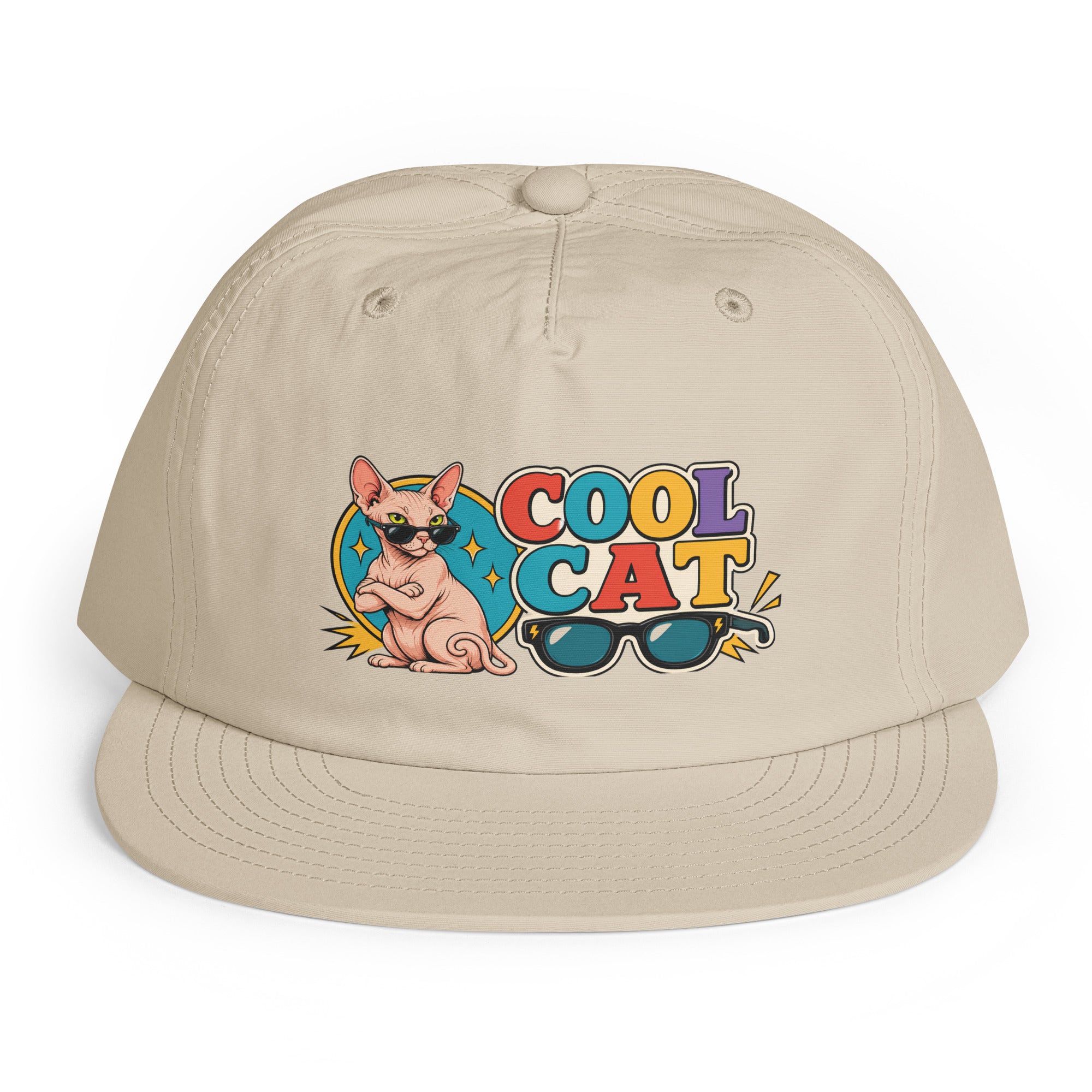 Retro Cool Cat Sphynx | Premium Surf Cap for Cat Lovers by printfluence.net