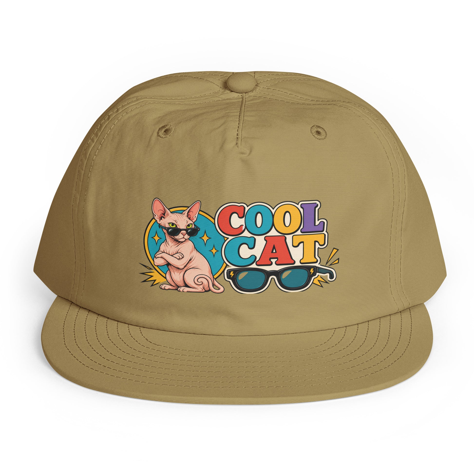 Retro Cool Cat Sphynx | Premium Surf Cap for Cat Lovers by printfluence.net