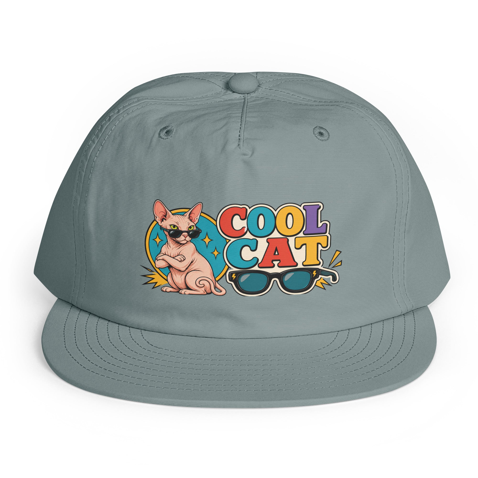 Retro Cool Cat Sphynx | Premium Surf Cap for Cat Lovers by printfluence.net