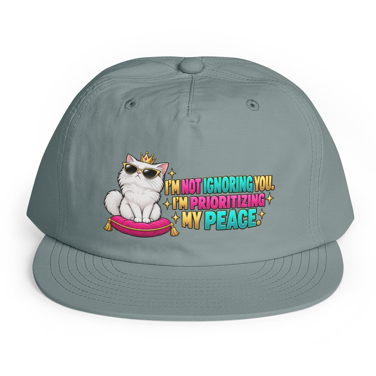 Cat Lovers | Surf cap — I'M NOT IGNORING YOU. I'M PRIORITIZING MY PEACE. by printfluence