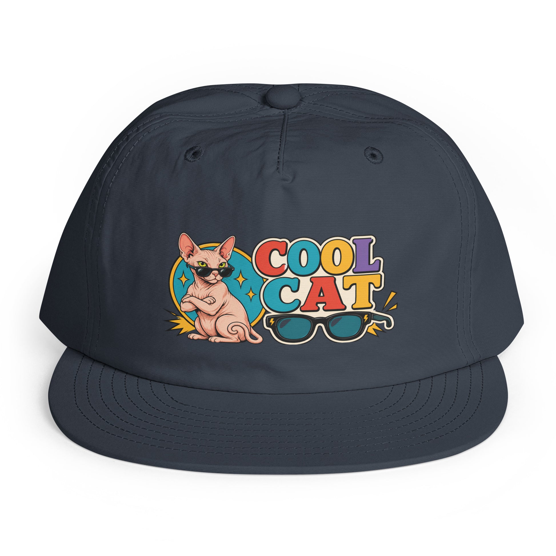 Retro Cool Cat Sphynx | Premium Surf Cap for Cat Lovers by printfluence.net