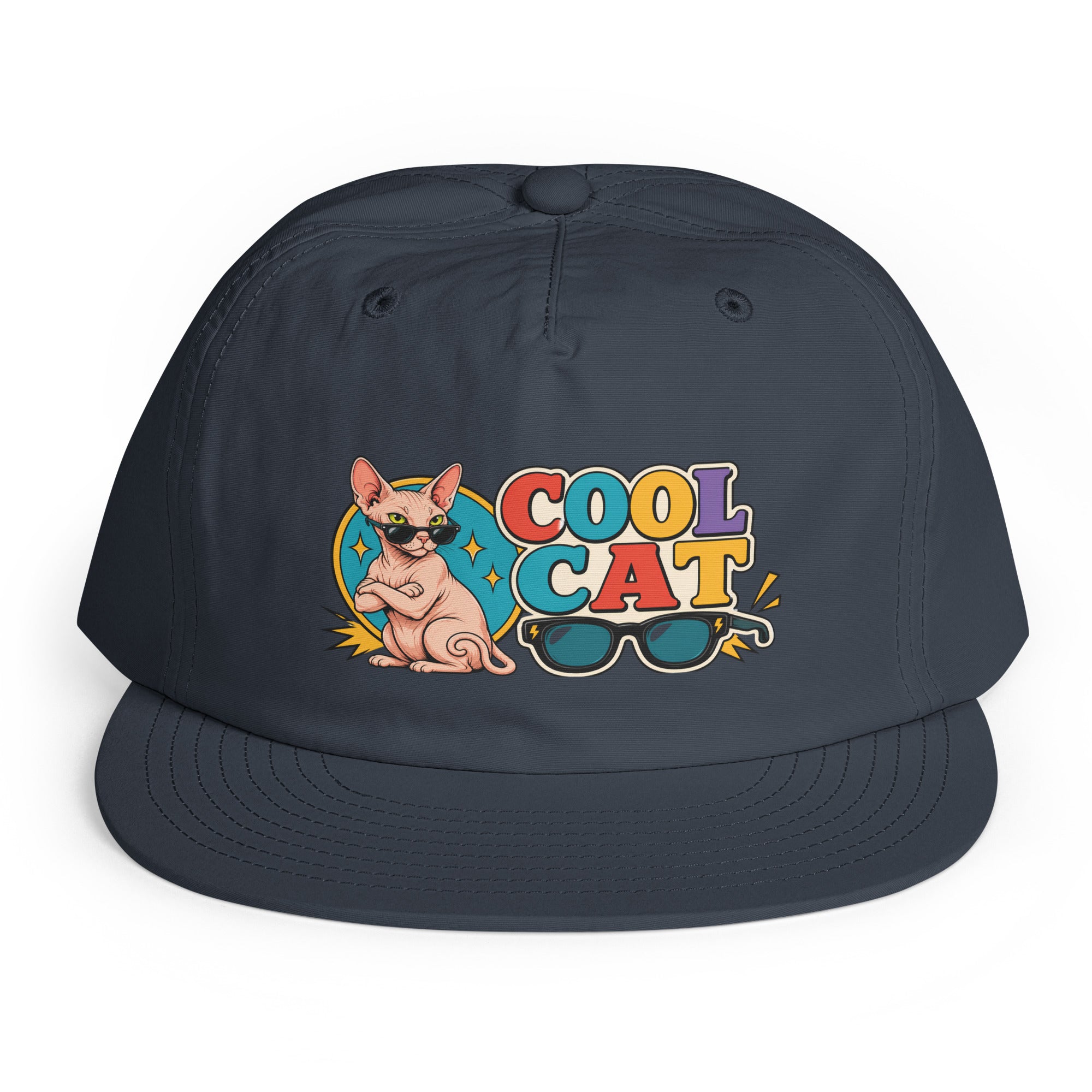 Retro Cool Cat Sphynx | Premium Surf Cap for Cat Lovers by printfluence.net
