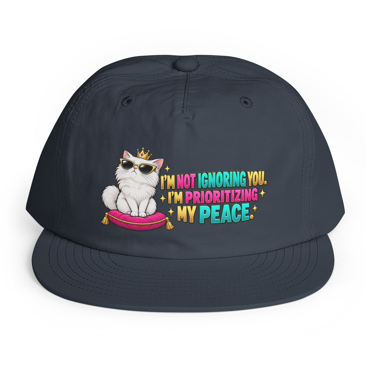 Sarcastic Humor Lovers | Surf Cap — I’M NOT IGNORING YOU, I’M PRIORITIZING MY PEACE. by printfluence