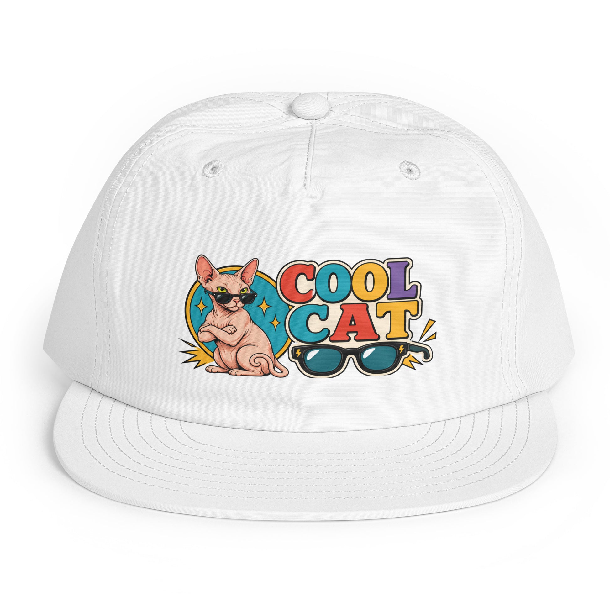 Retro Cool Cat Sphynx | Premium Surf Cap for Cat Lovers by printfluence.net