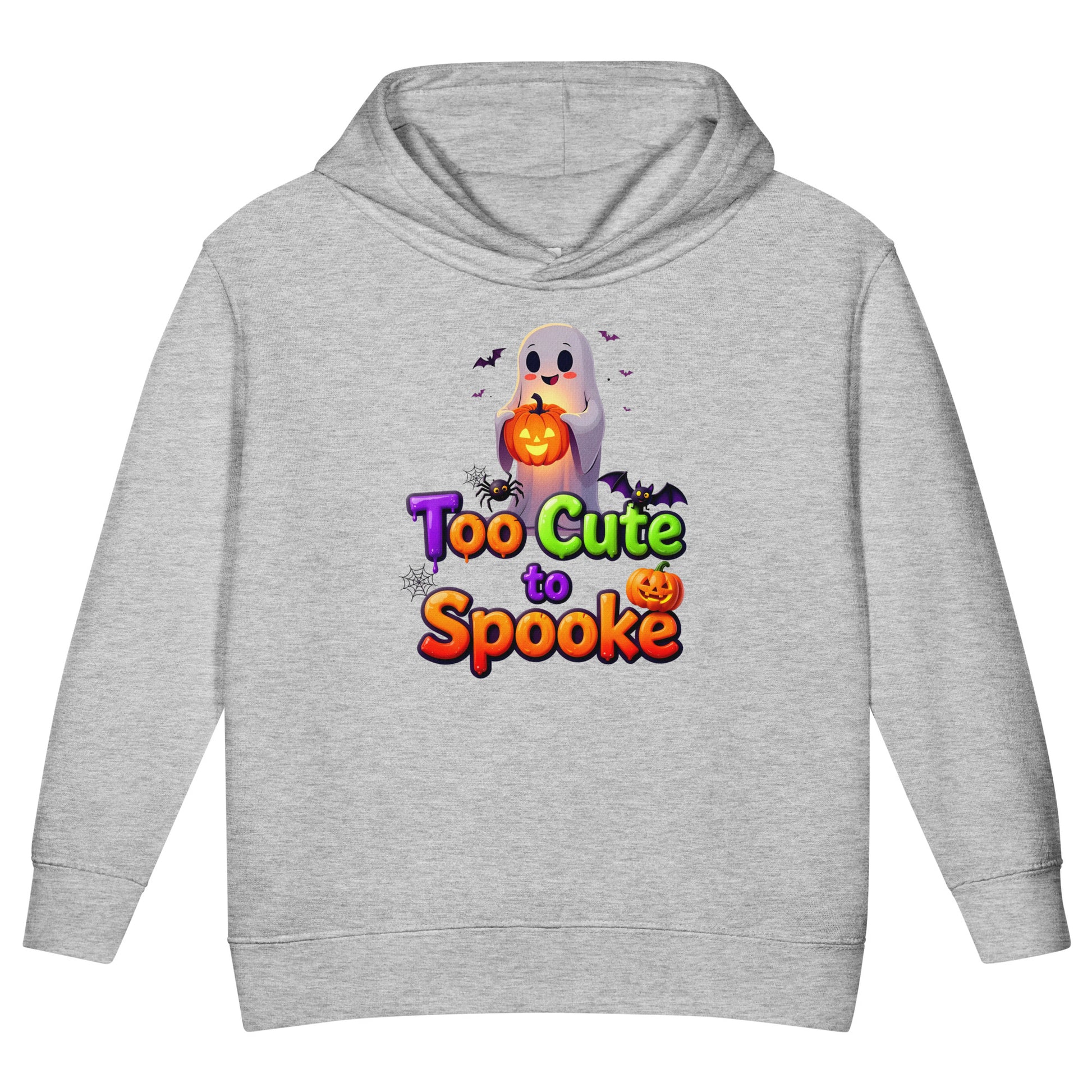 Toddler fleece pullover hoodie - Too Cute to Spook Toddler Fleece Hoodie – Adorable Halloween Ghost and Pumpkin Pullover by printfluence.net