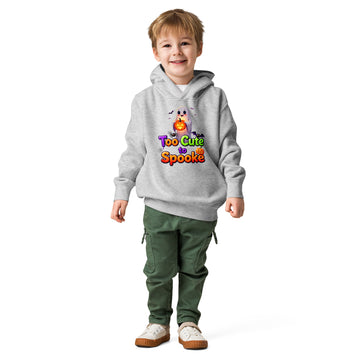 Toddler fleece pullover hoodie - Too Cute to Spook Toddler Fleece Hoodie – Adorable Halloween Ghost and Pumpkin Pullover by printfluence.net