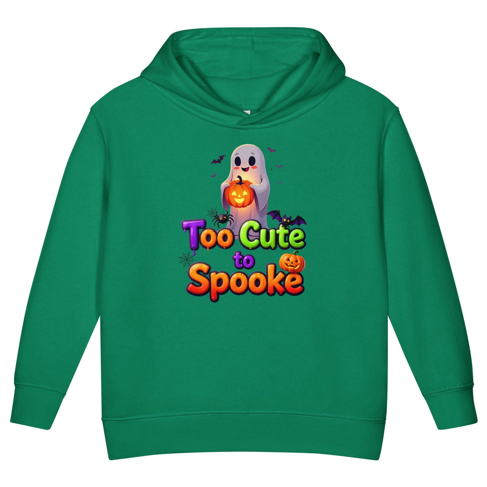 Toddler fleece pullover hoodie - Too Cute to Spook Toddler Fleece Hoodie – Adorable Halloween Ghost and Pumpkin Pullover by printfluence.net