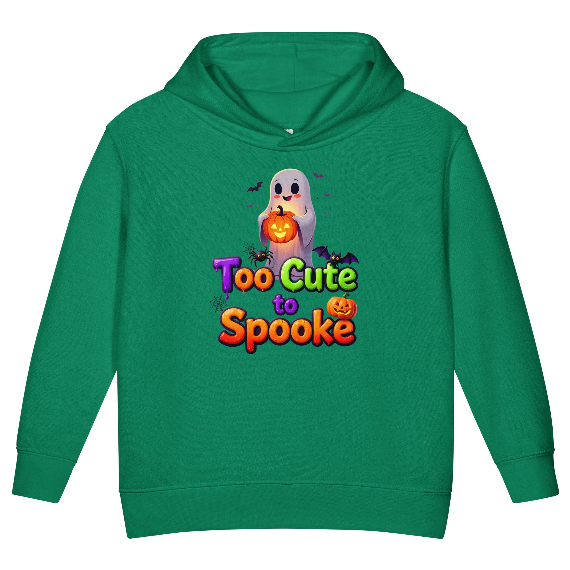 Toddler fleece pullover hoodie - Too Cute to Spook Toddler Fleece Hoodie – Adorable Halloween Ghost and Pumpkin Pullover by printfluence.net