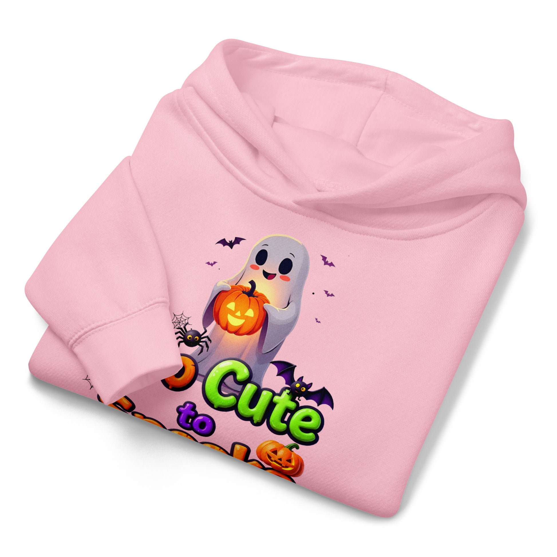 Toddler fleece pullover hoodie - Too Cute to Spook Toddler Fleece Hoodie – Adorable Halloween Ghost and Pumpkin Pullover by printfluence.net