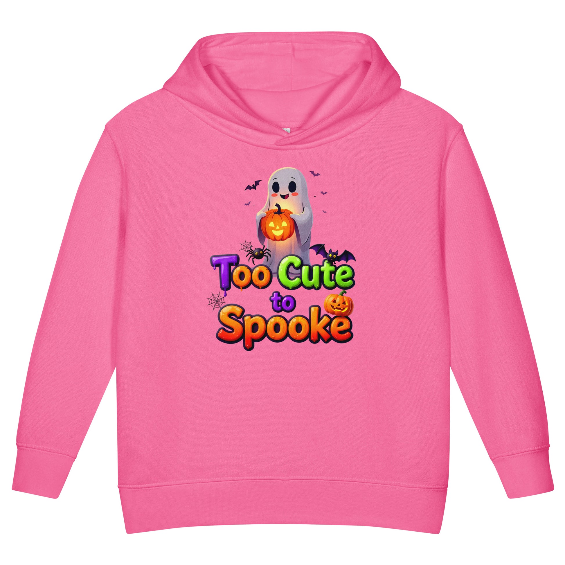 Toddler fleece pullover hoodie - Too Cute to Spook Toddler Fleece Hoodie – Adorable Halloween Ghost and Pumpkin Pullover by printfluence.net