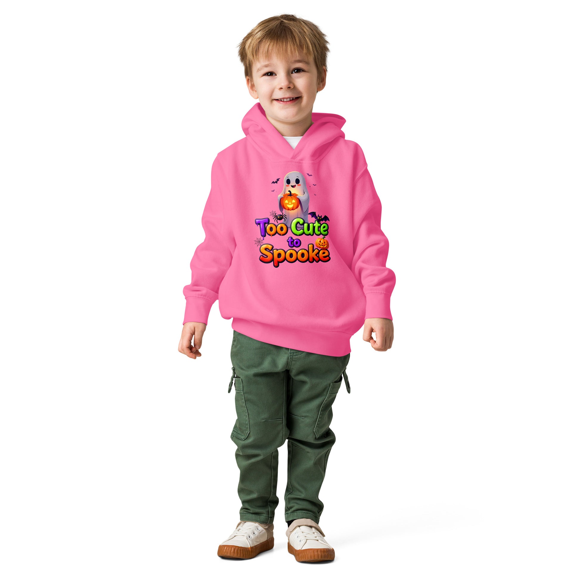 Toddler fleece pullover hoodie - Too Cute to Spook Toddler Fleece Hoodie – Adorable Halloween Ghost and Pumpkin Pullover by printfluence.net