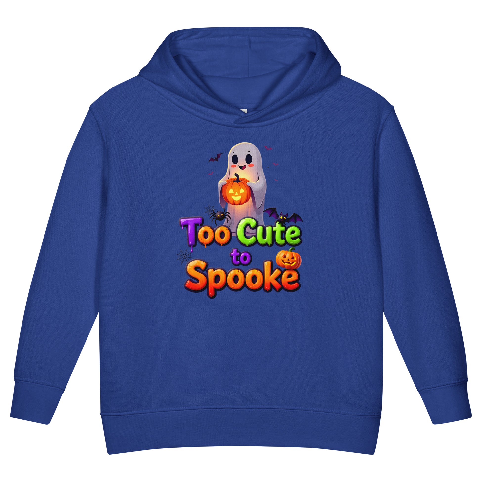 Toddler fleece pullover hoodie - Too Cute to Spook Toddler Fleece Hoodie – Adorable Halloween Ghost and Pumpkin Pullover by printfluence.net