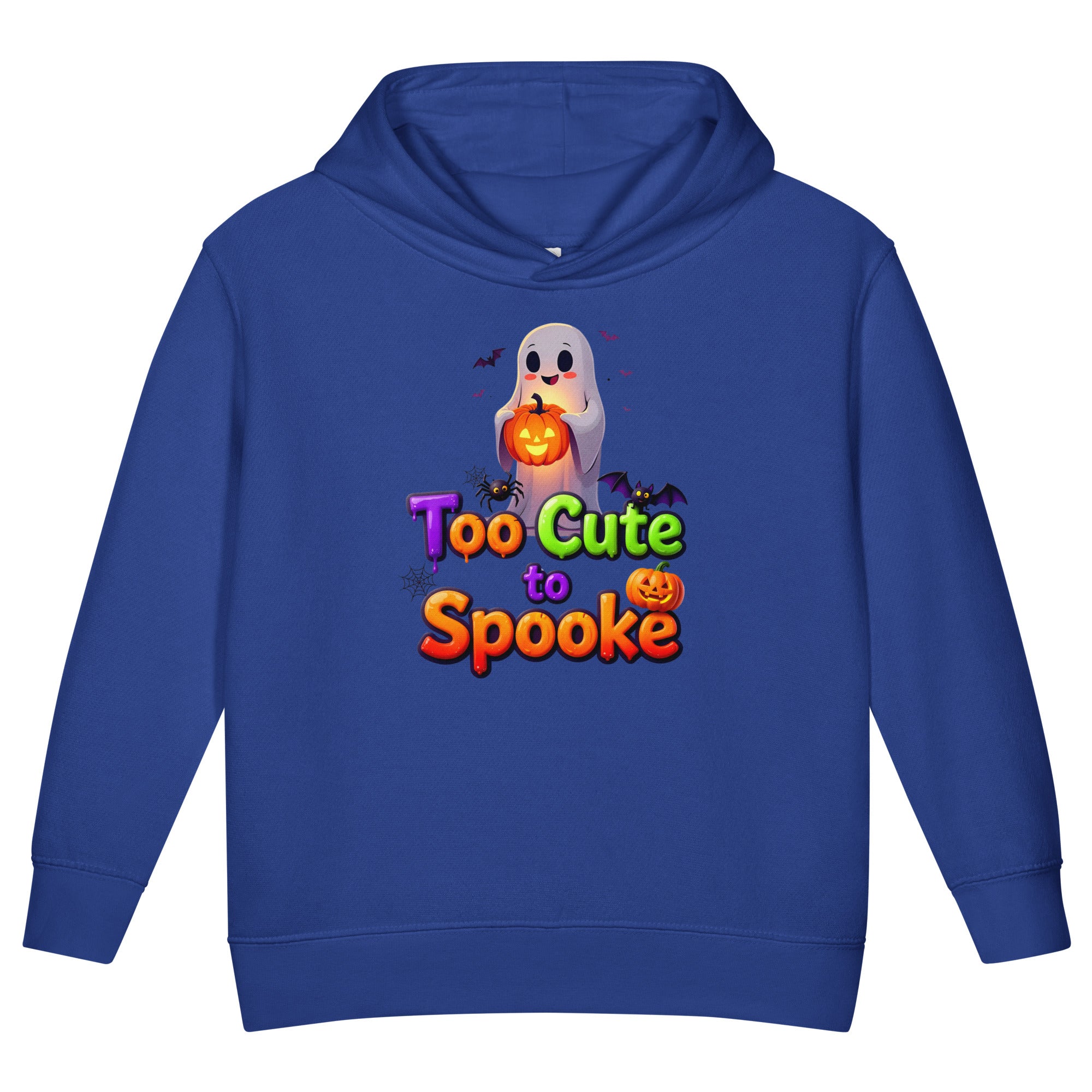 Toddler fleece pullover hoodie - Too Cute to Spook Toddler Fleece Hoodie – Adorable Halloween Ghost and Pumpkin Pullover by printfluence.net