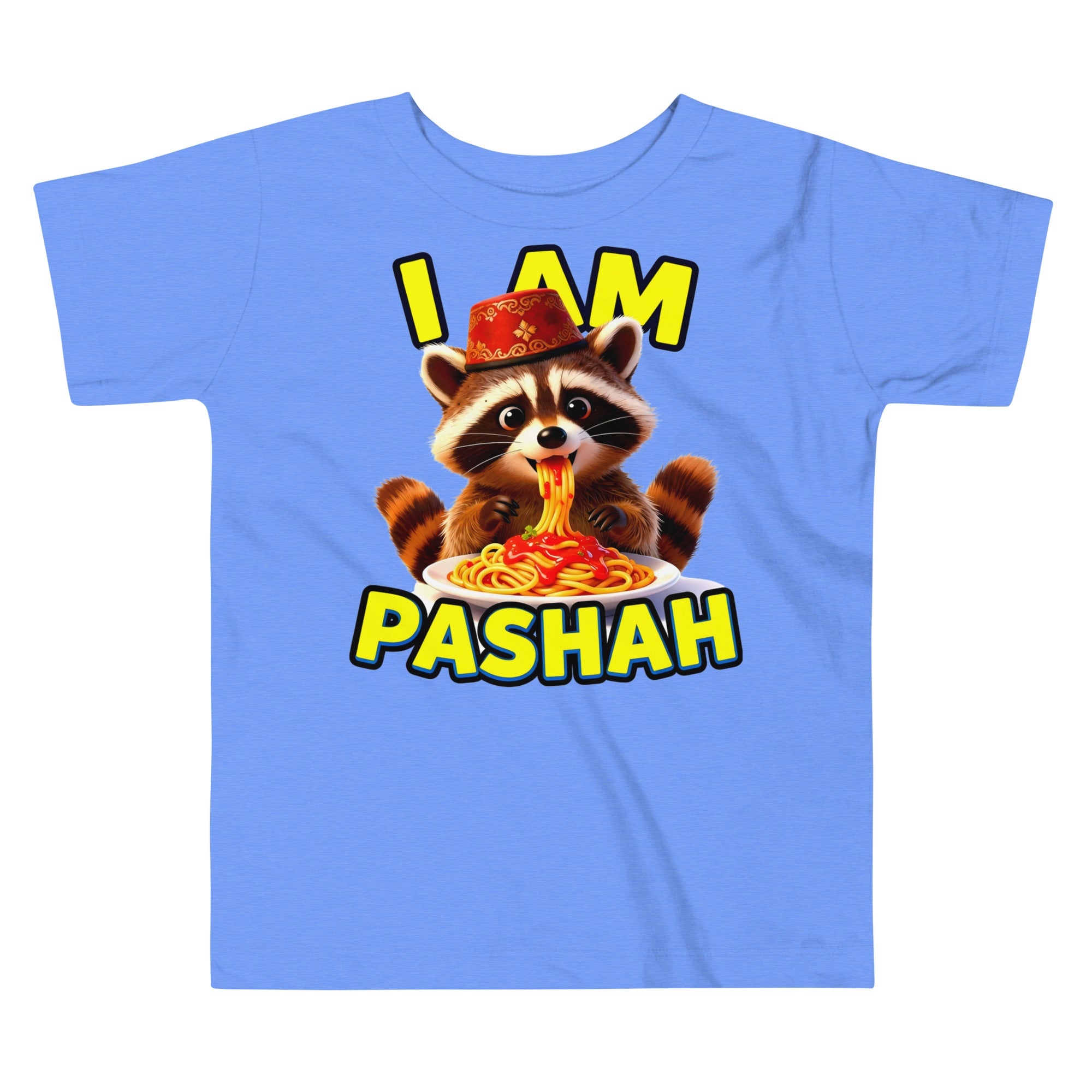 Toddler Short Sleeve Tee - I Am Pashah Raccoon Toddler Tee – Funny Spaghetti Fez Raccoon Short Sleeve by printfluence.net