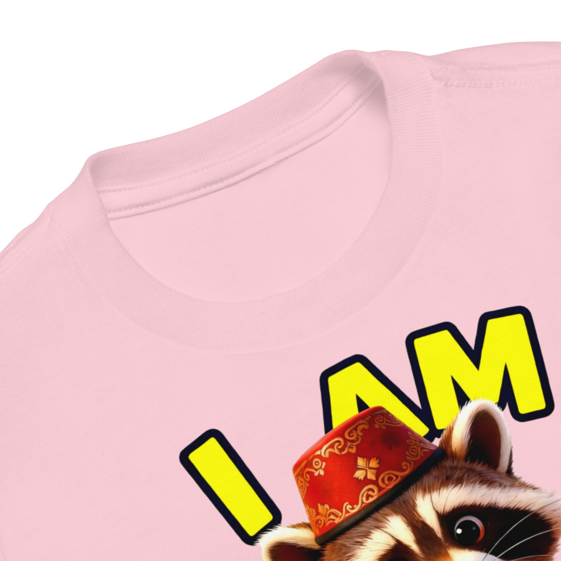 Toddler Short Sleeve Tee - I Am Pashah Raccoon Toddler Tee – Funny Spaghetti Fez Raccoon Short Sleeve by printfluence.net