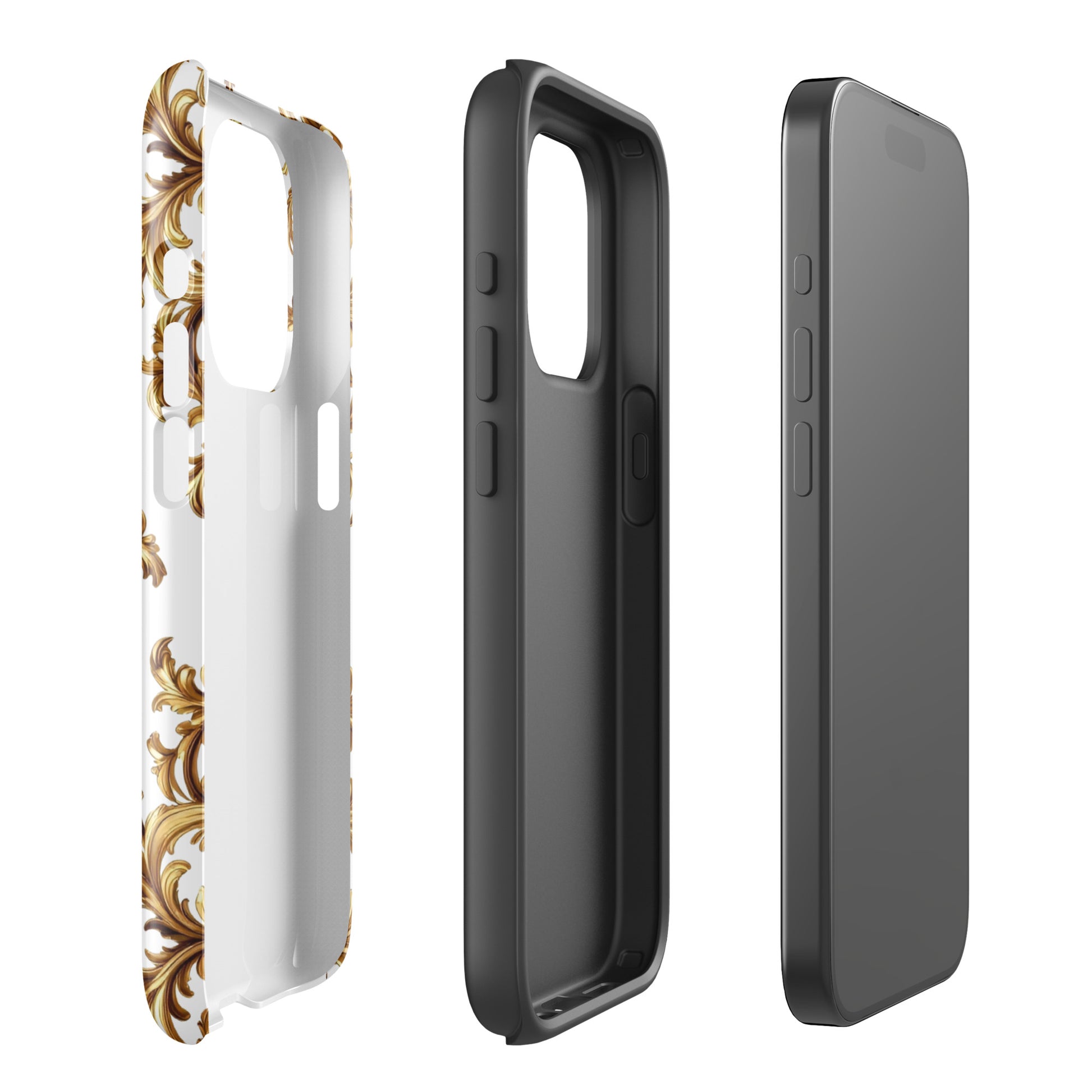 Tough Case for iPhone® - Elite Ruby Gem iPhone Tough Case – Luxury Gold Ornate Design for Success Elites by printfluence.net