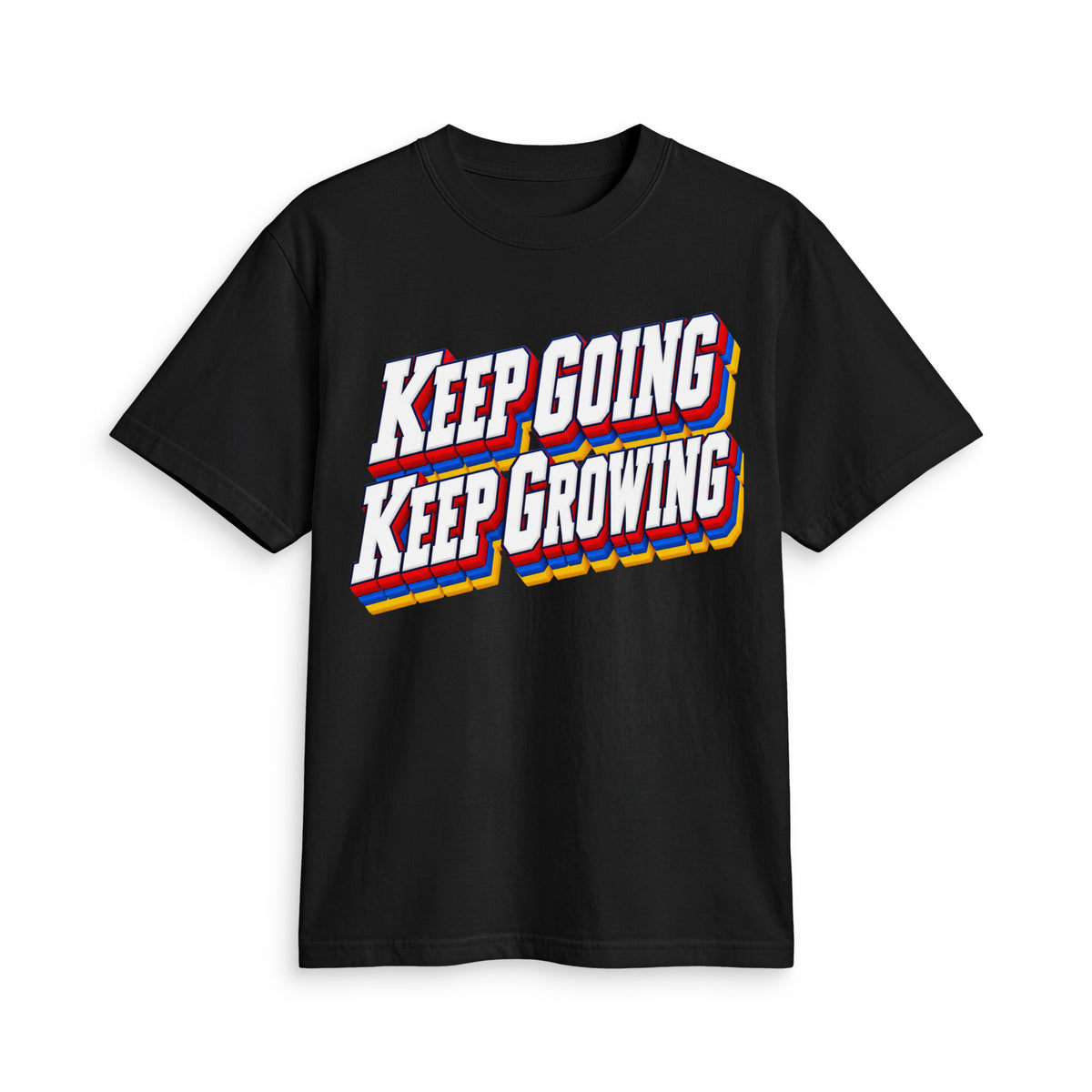 Inspirational Quotes Lovers | Unisex Active T-Shirt — KEEP GOING KEEP GROWING by printfluence