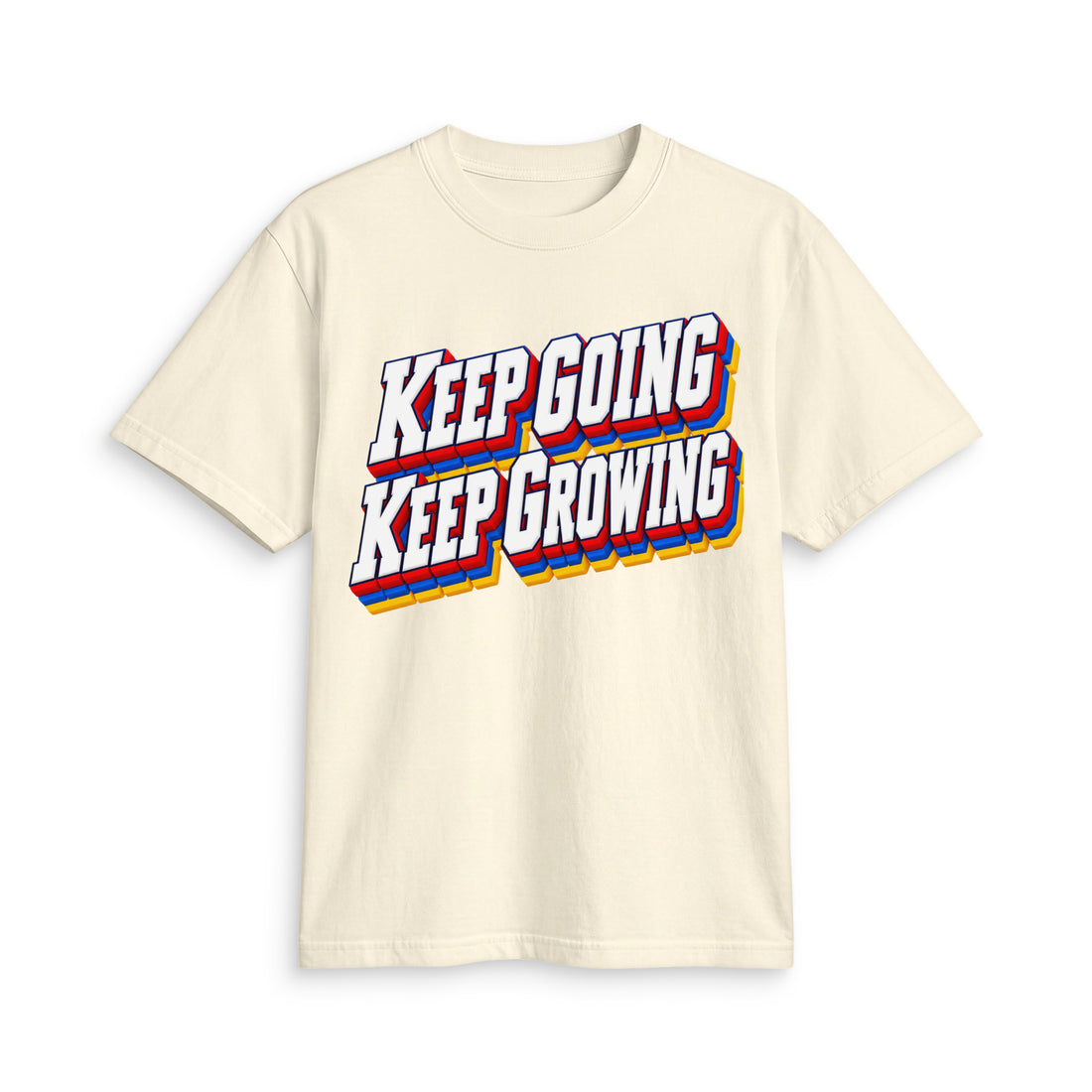 Inspirational Quotes Lovers | Unisex Active T-Shirt — KEEP GOING KEEP GROWING by printfluence