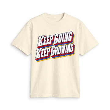 Inspirational Quotes Lovers | Unisex Active T-Shirt — KEEP GOING KEEP GROWING by printfluence