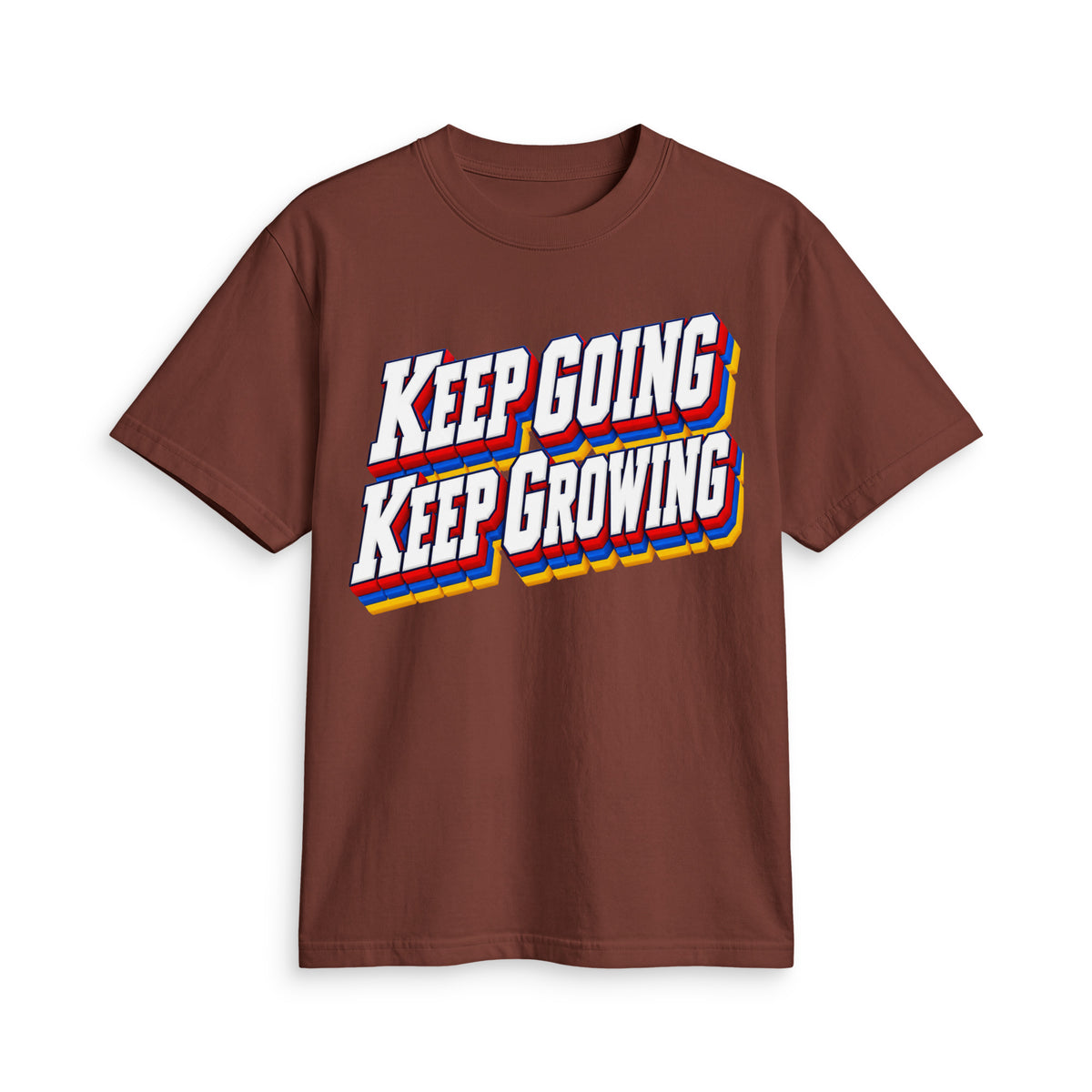 Inspirational Quotes Lovers | Unisex Active T-Shirt — KEEP GOING KEEP GROWING by printfluence