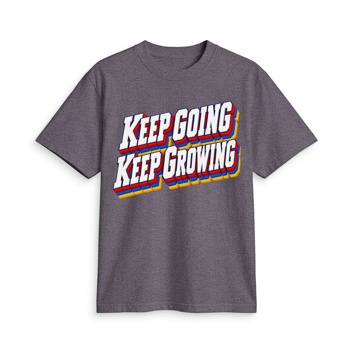 Inspirational Quotes Lovers | Unisex Active T-Shirt — KEEP GOING KEEP GROWING by printfluence