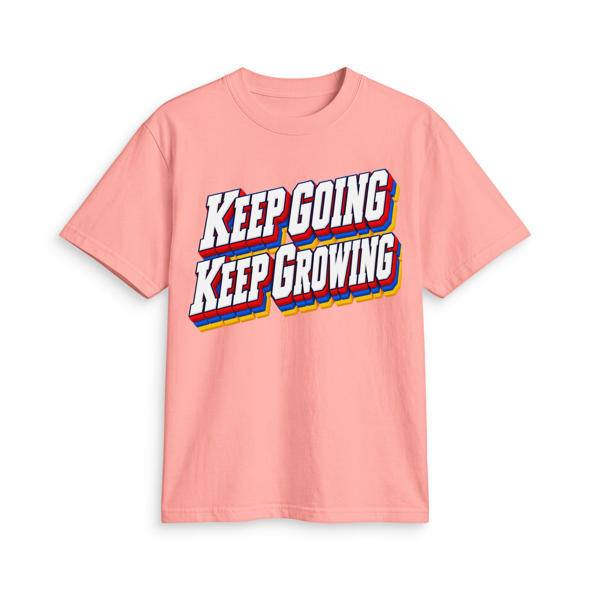 Inspirational Quotes Lovers | Unisex Active T-Shirt — KEEP GOING KEEP GROWING by printfluence