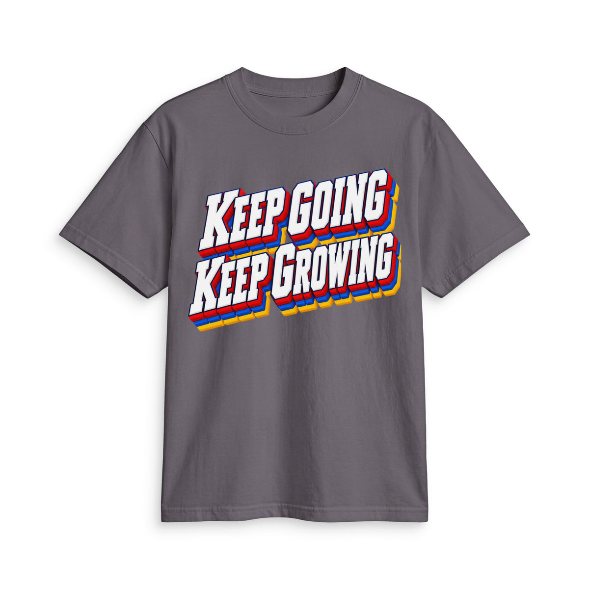 Inspirational Quotes Lovers | Unisex Active T-Shirt — KEEP GOING KEEP GROWING by printfluence