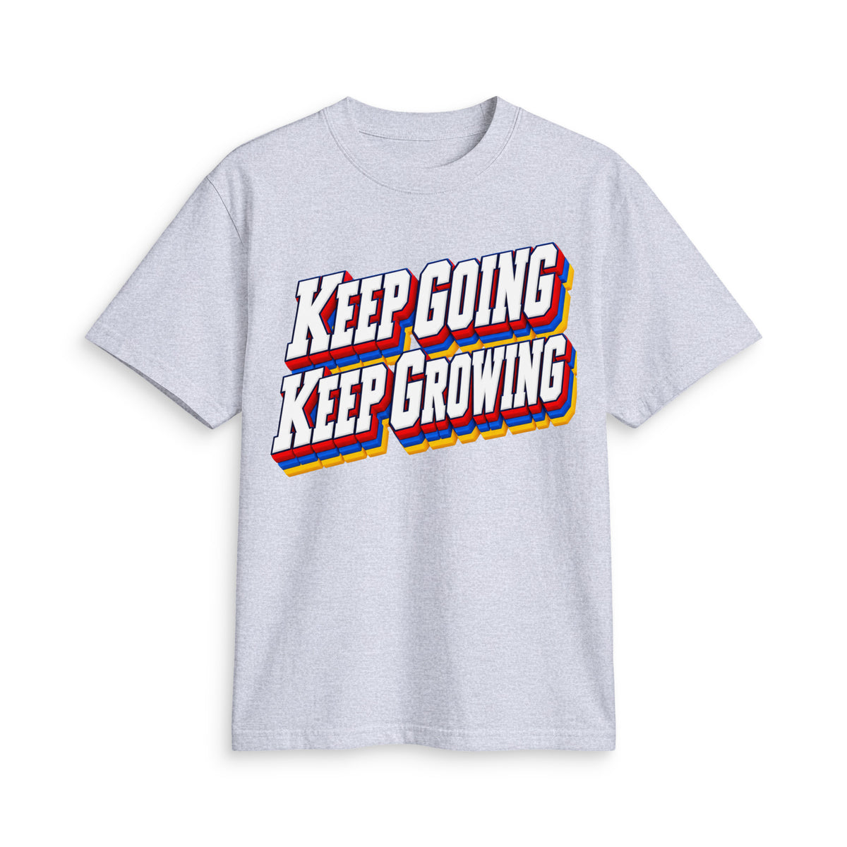 Inspirational Quotes Lovers | Unisex Active T-Shirt — KEEP GOING KEEP GROWING by printfluence