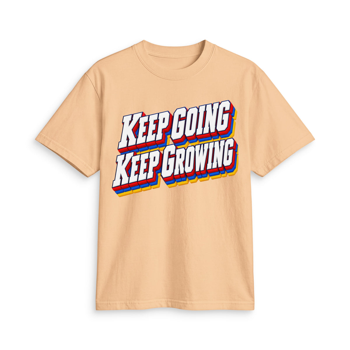 Inspirational Quotes Lovers | Unisex Active T-Shirt — KEEP GOING KEEP GROWING by printfluence